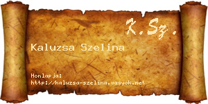 Kaluzsa Szelina névjegykártya